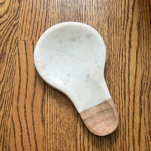 Marble and Wood Spoon Rest